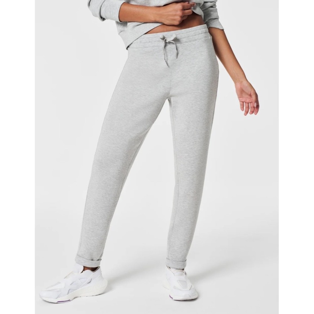 Spanx Pants AirEssentials Tapered Sweatpants Light Gray Medium Travel‎ Lounge